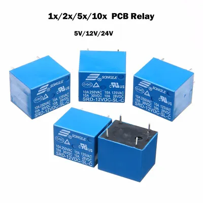 $8.99 • Buy High Quality Mini 5V/12V/24V DC Power Relay 5 PINS SRD PCB Relay 1x/2x/5x/10x