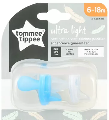 Tommee Tippee Closer To Nature Or Ultra Light Pacifiers 2 Pack 6/18M • $12.25