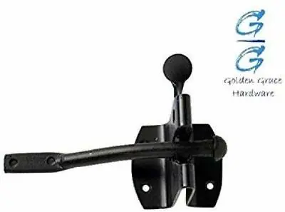 Auto Gate Latch Black Finish For Outdoor Use Ideal For Side Gates - Golden Grace • £4.83