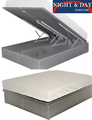 $1099 • Buy Brand New Storax Gas Lift His & Her Storage Double Bed Ensemble Base Cement