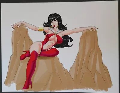 Vampirella CG Color Illustration Comic Art Print Signed 8.5x11 - No. S0-24-4 • $15