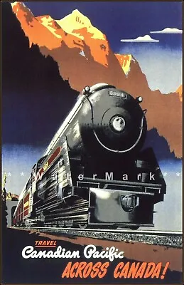 Canadian Pacific 1940 Across Canada Vintage Poster Print Art Train Travel Advert • $21.58