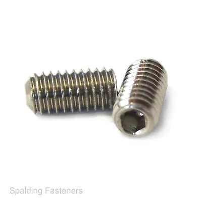 Cup Point Grub Screws Allen Socket Bolts M1.6 M2m3458m10 A2 Stainless Steel • £2.12