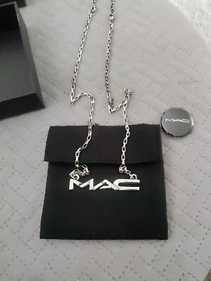  MAC Cosmetics Employee Silver Logo Necklace • $200
