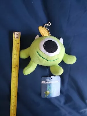 Mike Wazowski Monsters Inc Pixar Disney 3.25  Stuffed Doll Keychain Japan NWT • $15