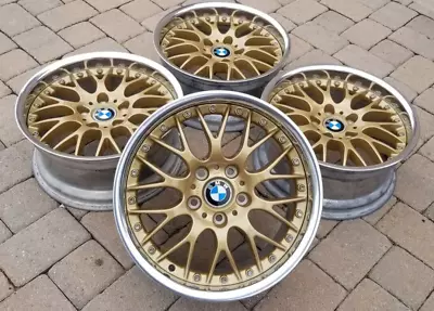 BMW E28 M5 E24 M6 E30 M3 E39 530i OEM RS740 Style 42 17x8 Wheels Rims -BBS GOLD • $1695