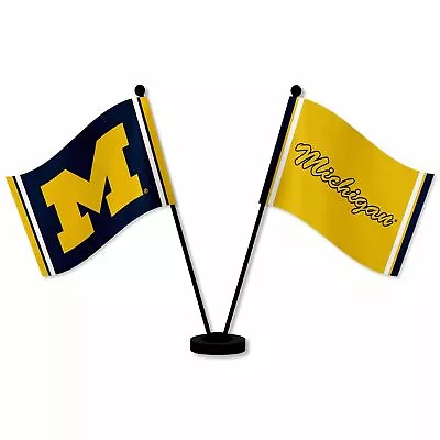 Michigan Team University Wolverines Desk Flags • $14.95