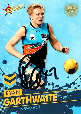 ✺Signed✺ 2016 RICHMOND TIGERS AFL Card RYAN GARTHWAITE Future Force • $14.99