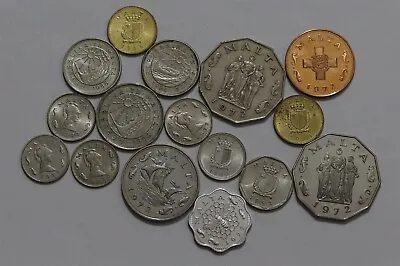 🧭 🇲🇹 Malta Old Coins Lot Some Proofs B66 #57 Za10 • $29.96