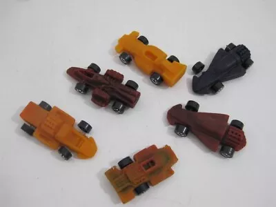 Rare Six Vintage Wax Like Hard Rubber Miniature Race Cars • $14.99