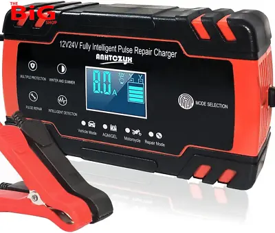 Superior 12V / 24V  8Amp  Car  Battery  Charger   Automatic  Smart  Battery  Ch • £35.99