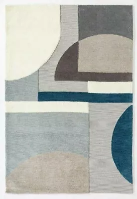 CHICAGO - EVELYN BLUE New Modern Floor Rug Carpet Mat FREE DELIVERY  • $346.50