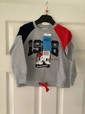 Girls Disney Minnie Mouse Sweatshirt Grey Navy Red. Age 4 Years • £3