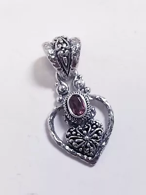 Morganite Color Mystic Topaz® Silver Pendant .51ct • $45.15