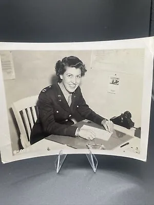 Female AAF Officer Womens Services WAC WAAC Photo • $10