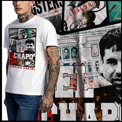 El Chapo T-Shirt Sinaloa Cartel Mexican King Of Cocaine Kingpin Crime Lord  • $19.99