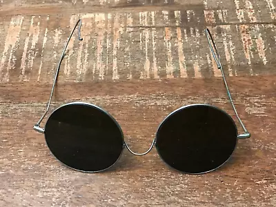 Antique Willson Wire Frame Tinted Sun Glasses Steampunk John Lennon Vtg 1940s • $20