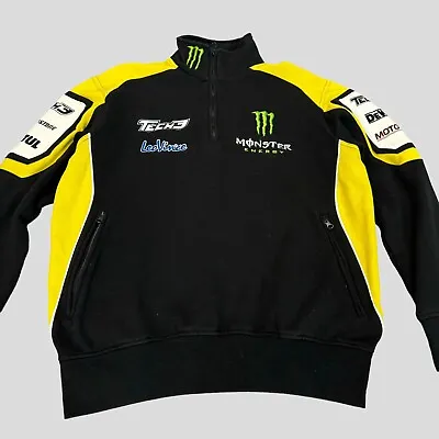 Tech 3 Monster Energy Full Zip Embroidered Racing Jacket Size Large Mens • £42.49
