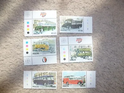 £6 • Buy Stamps Malta Maltese Commemorative Old Buses Six Different All Mint Unused Mnh