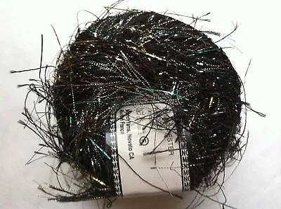 Muench New Marabu 4203 Black Gold Blue Pink Metallic Long Eyelash Yarn 20gr 81yd • $4.99