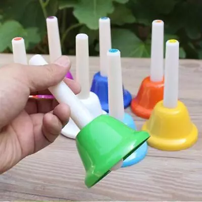 8x Hand Bells Set 8 Note Diatonic Metal Bells Musical Bells For Kids Children • $35.34