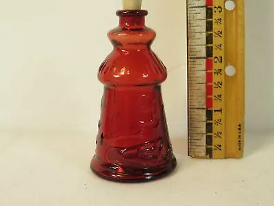 Wheaton Lighthouse Ruby Red Miniature Bottle Cape May NJ 3 Inch 1971 • $15.95