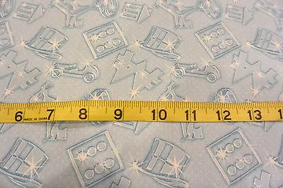 Mr Monopoly CHARM Toss Allover Cotton Fabric Light Blue Quilting Treasures1.38Yd • $13.88