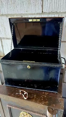 🗝🇬🇧  Antique Vintage Victorian Large Milners Rare Safe Till Cash Box  🇬🇧🗝 • £395