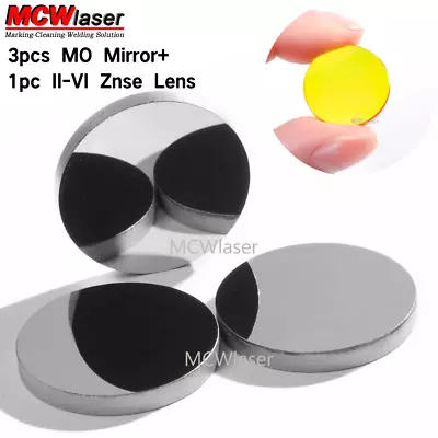 CO2 Laser MO Mirror 20/25/30mm 3PCS+CVD/ II-VI Znse Focus Lens 1PC For Engraver • $85.79