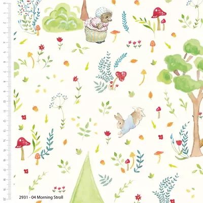 Crafts Fabrics Peter Rabbit Once Upon A Time 100% Cotton Fabric Kid's Quilting • £4.99