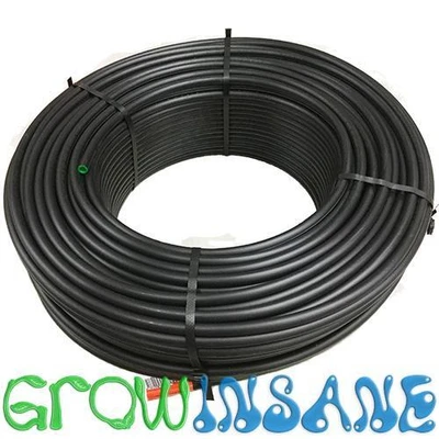 13mm 1/2 Inch ID LDPE Black Supply Pipe Garden Watering Irrigation Hydroponics • £1.99