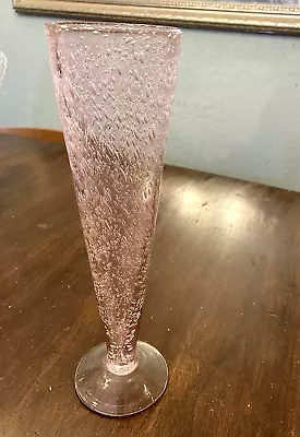 Gorgeous Pink Tapered Champagne/Wine Bubble Glass Likely Vintage. Good Cond. • $17.95