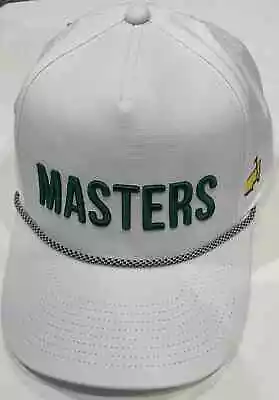2024 Masters White Performance Tech Rope Hat With Green Raised Embroidery Letter • $70
