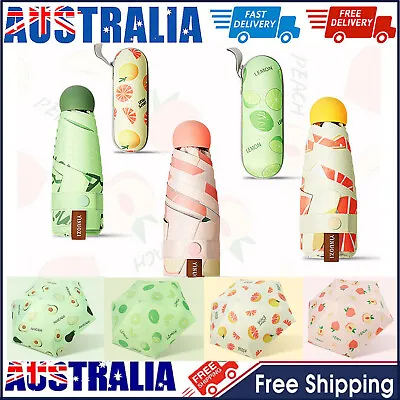 $21.99 • Buy Mini Fruit Umbrella Windproof Anti-UV Sun /Rain Folding Small Pocket Umbrella LE