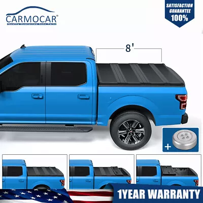 8ft Long Bed Frp Hard 4-Fold Tonneau Cover For 99-16 Ford F250-f550 Super Duty • $549.97