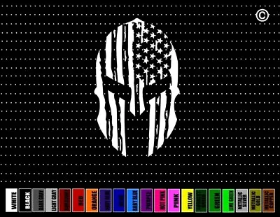 Spartan Helmet #1 American Flag Molon Labe NRA Car Sticker Window Vinyl Decal • $4.99