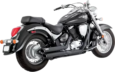 Vance & Hines Black 2-2 Twin Slash Staggered Exhaust For 05-09 Suzuki Boulevard • $799.99