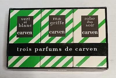 £114.45 • Buy Three Carven Perfumes Vintage Rare 1960s New & Sealed