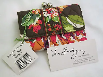 Vera Bradley ENGLISH ROSE SMALL KISSLOCK CLUTCH Wallet COIN For Purse TOTE  NWT • $39.95