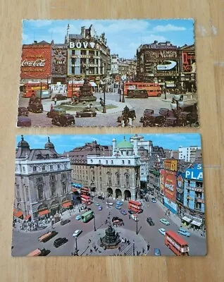 Piccadilly Circus London Vintage Postcards Coca Cola Sign Guinness Time Clock • $3.25