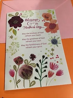 Happy Mother’s Day Blessings Love And Joy 5.5”x 8” Religious Greeting Card • $3.89