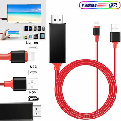 HDMI Mirroring Cable Phone To TV HDTV Adapter For Apple IPhone 11 Pro Max 11 Pro • $11.99