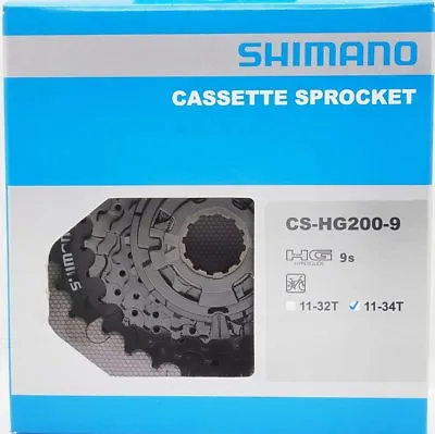 Shimano Acera CS-HG200-9 MTB HYPERGLIDE 9-speed Cassette 11-34T New In Box • $56.32