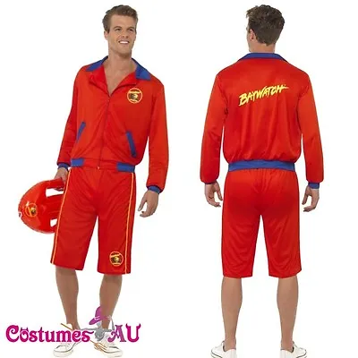 £29.88 • Buy Mens Baywatch Beach Men's Lifeguard Short Jacket Licensed Costume Outfit