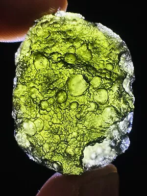 33ct Meteorite Moldavite Green Impact Fragment Meteor Stone Space Asteroid+coa • $12.50