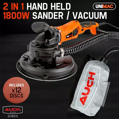 UNIMAC 1800W Drywall Sander Plaster Automatic Wall Gyprock Vacuum System • $152