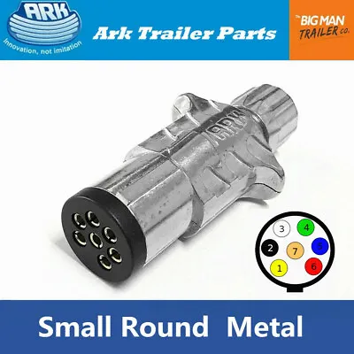 Ark Trailer 7 Pin Small Round Type Male Metal Plug MP70B UB • $19