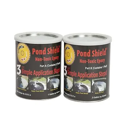 Pond Armor SKU-BLACK-GA Non-Toxic Pond Shield Epoxy Paint 1.5-Gallon Black • $275.94