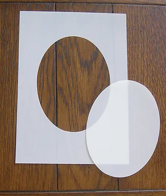 Oval Mask And Aperture Reusable Stencil 350 Micron PP For Arts Crafts & DIY • £5