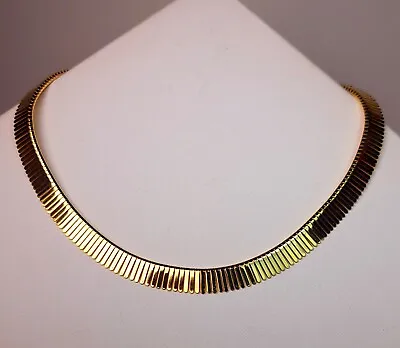Mid-century Egyptian Style Collar Necklace Goldtone • £17.99
